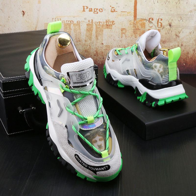 Summer High-top Board Shoes Wild Breathable Sports Casual Shoes Personalized Heightened Men's Shoes