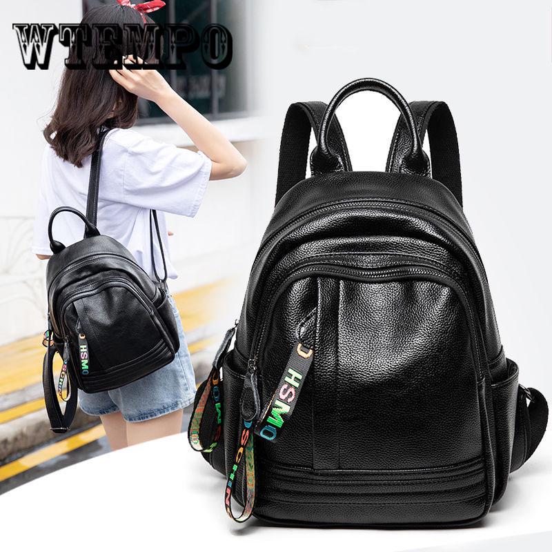 PU Leather Backpack  Laptop Backpacking Women Backpacks Student Waterproof Bagpack