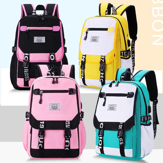 Female Elementary School Students Fashion Lightweight School Bag Junior High School Students Large Capacity Backpack