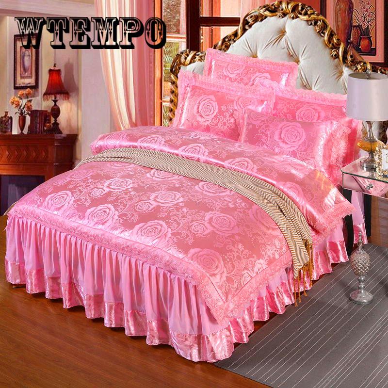 Jacquard Bedding Sets King/Queen Size Wedding Bedclothes Bedspread duvet Cover /Pillowcases