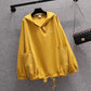 Sweatshirts Women's Spring and Autumn Solid Color Hooded Loose Plus Size Jacket