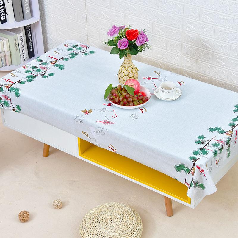 Tablecloth Waterproof and Oil-proof Disposable Pvc Table Mat Desk Cover Cloth Nordic Rectangular Home Coffee Table Cloth Fabric