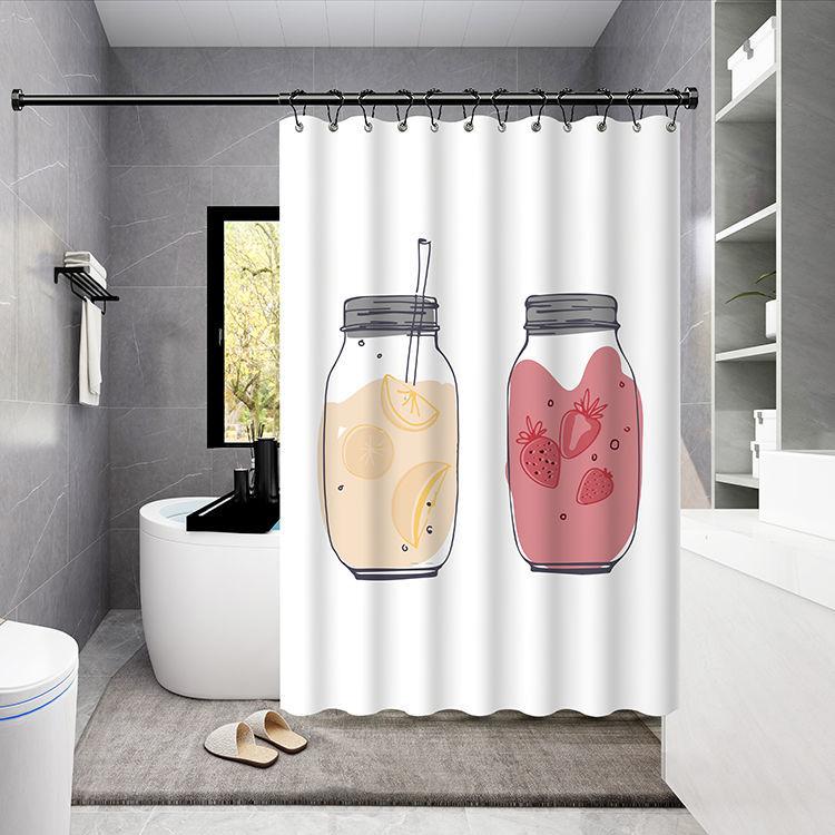 Hook Bathroom Shower Curtain Waterproof and Mildewproof Bathroom Curtain Thickened Shower Curtain