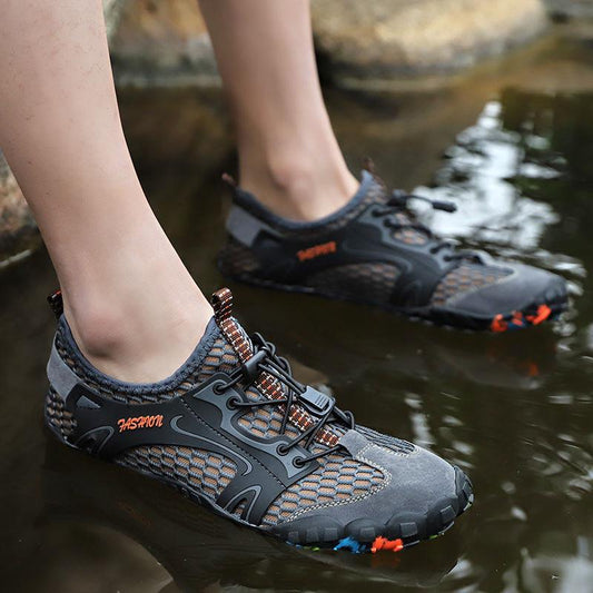 Plus Size 38-46 Men Outdoor Water Sneaker Non Slip Hiking Climbing Aqua Shoes Beach Barefoot Upstream Shoes Seaside Footwear Male