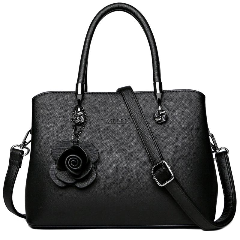 Full Leather Soft Leather Handbag Korean Version of The Leather Fashion Handbags Simple Big Shoulder Wild Messenger Bag