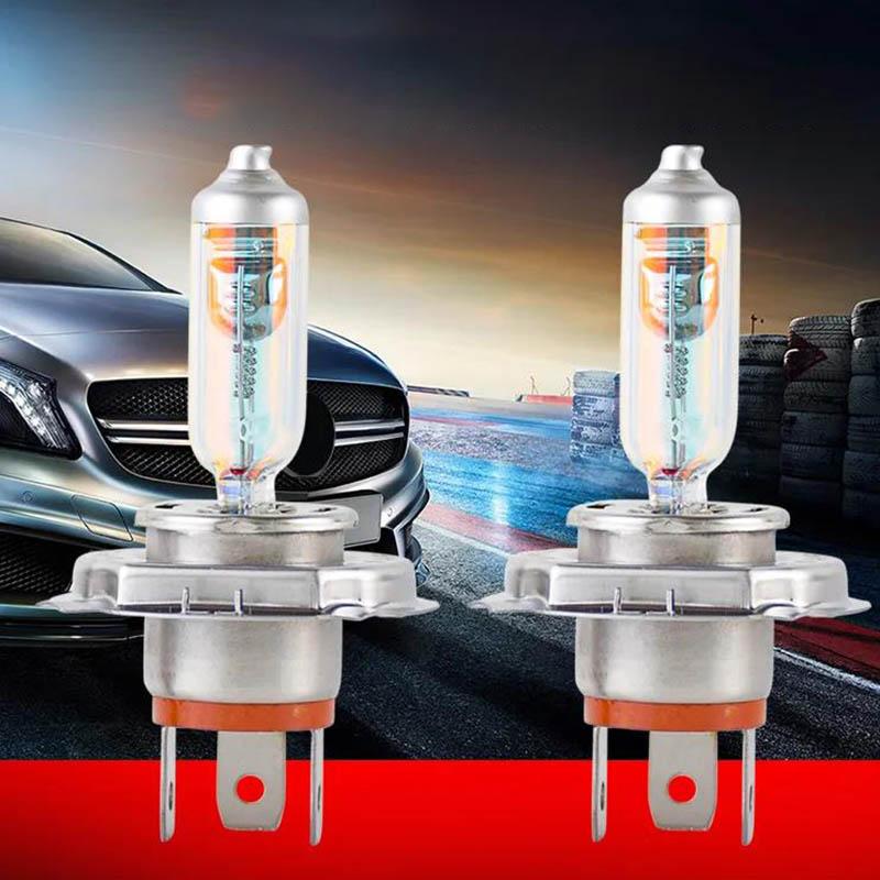 2Pcs Super Bright White Light Car Light Far and Near Light Bulb H7 H1 H3 H4 12V/24V100W Halogen Xenon Lamp Headlight Bulb