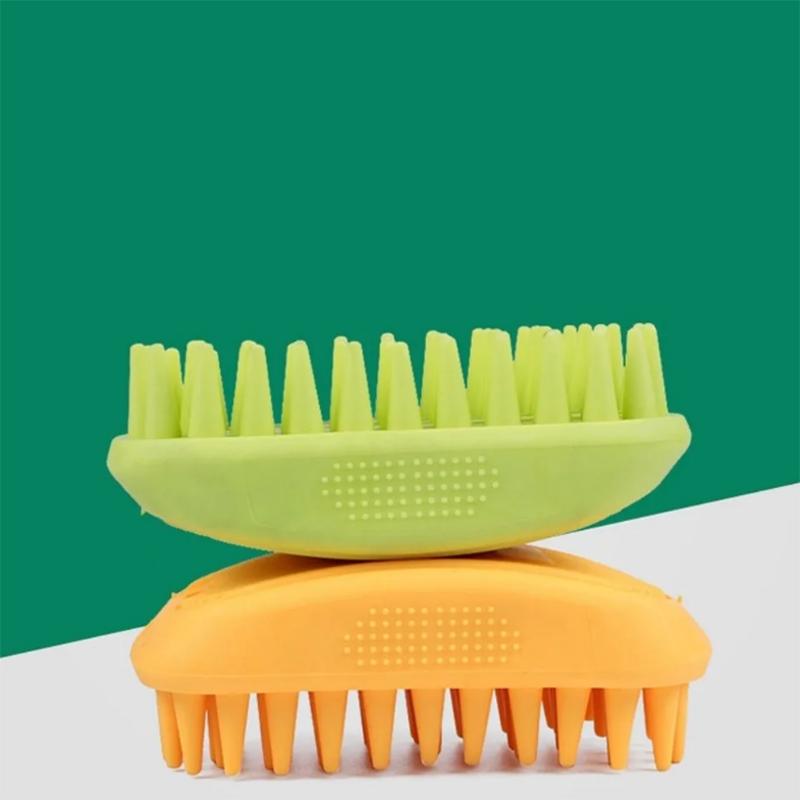 Dog Bathing Brush Large Pet Brush Cat Long Hair Silicone Massage Brush Shower Gel Brush Float Hair Cleaner Removal Pet Grooming Comb Pet Supplies