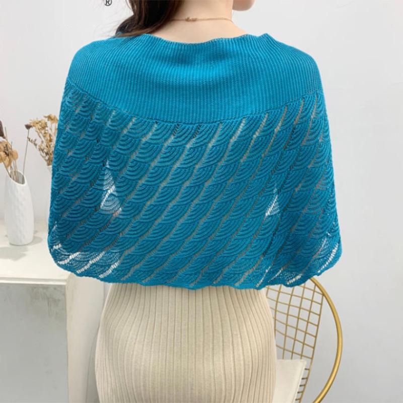 Sunscreen Shawl Women Summer Thin Knitted Hollow Shawl with Skirt High-end Shawl Women's Clothing Outer Matching Accessories