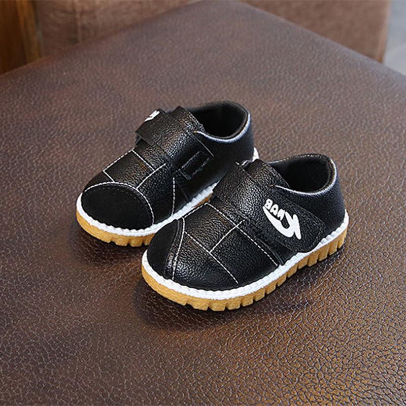 Kids Shoes Platform Shoes Buckle Mary Janes Boys Shoes Baby Children Leather Shoes Black