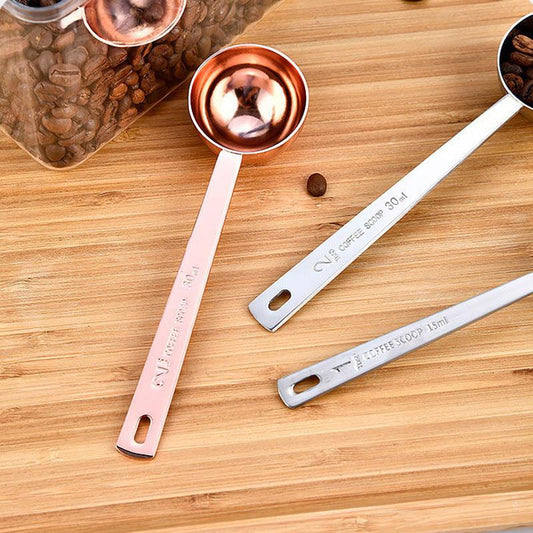 Coffee Scoop 15ml 30ml Stainless Steel Measuring Spoon Silver Gold Coffee Spoon Milk Powder Measure Scoop Tea Coffee Accessories