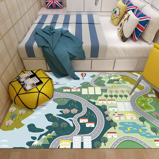 Bedroom Room Cute Cartoon Bedside Carpet Living Room Home Children Crawling Mat