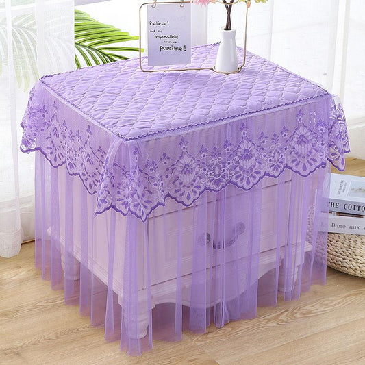 Thickened Bedside Table Cover Lace Fabric Floor-to-ceiling Dust Cover Bedroom Bedside Table Cover Cover Multi-purpose Universal Cover Towel