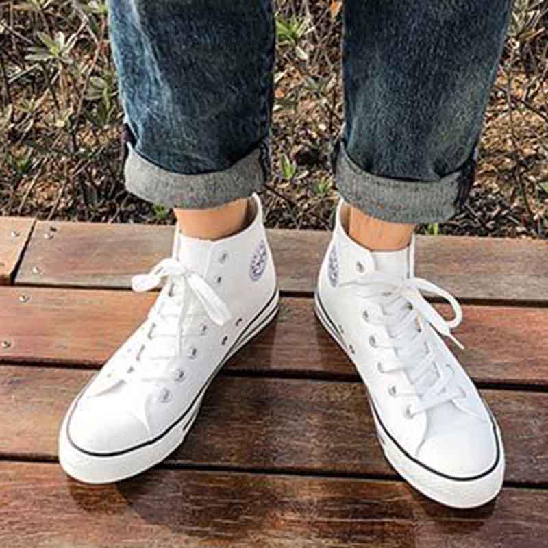 Women High-top Daisy Canvas Shoes Men Flat Shoes Non-slip Deodorant Breathable Couples Casual Shoes