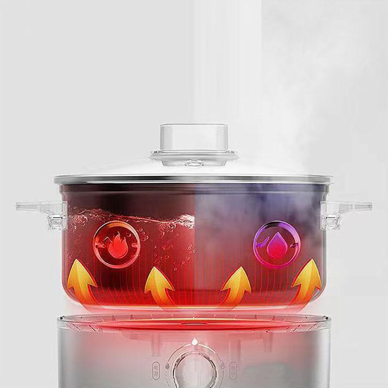 Split Electric Pan Household Steaming and Boiling Electric Pot Noodle Pot Multi-function Electric Boiling Pots and Utensils