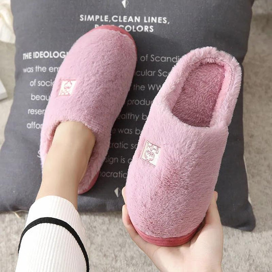 Womens Cute Slippers Winter Home Slippers Cartoon Shoes Non Slip Women Men Warm Soft House Slippers Indoor Bedroom Lovers Couples