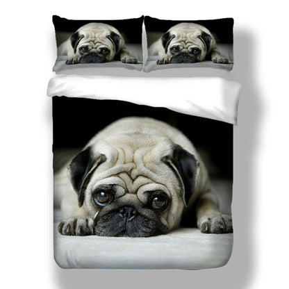 Bedding Set Puppy Dog Bedclothes Sets of Bedding Polyester Material Fashion Quilt Pillow Case