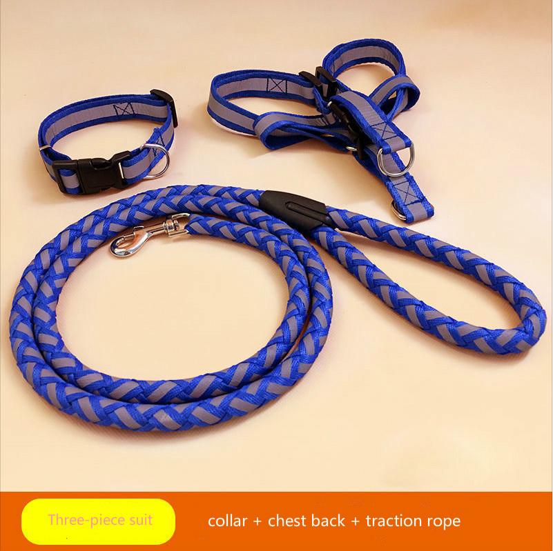 Reflective Dog Traction Rope Large, Medium and Small Dogs Dog Leash Rope Dog Walking Rope Collar Collar Chest Harness Puppy Supplies