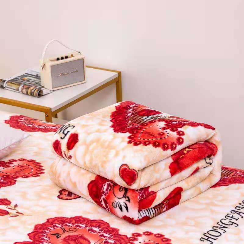 Super Soft and Warm Coral Fleece Blanket Winter Bed Sheet Bed Cover Sofa Blanket Light Flannel Blanket Double-sided Plus Fleece Warm Nap Blanket