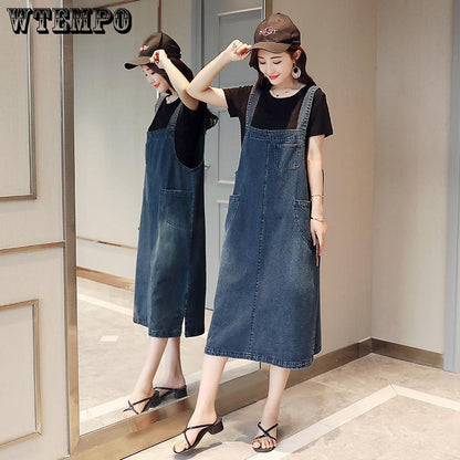 Dress Summer Casual Feminino Vestidos Women Denim Blue Plus Size