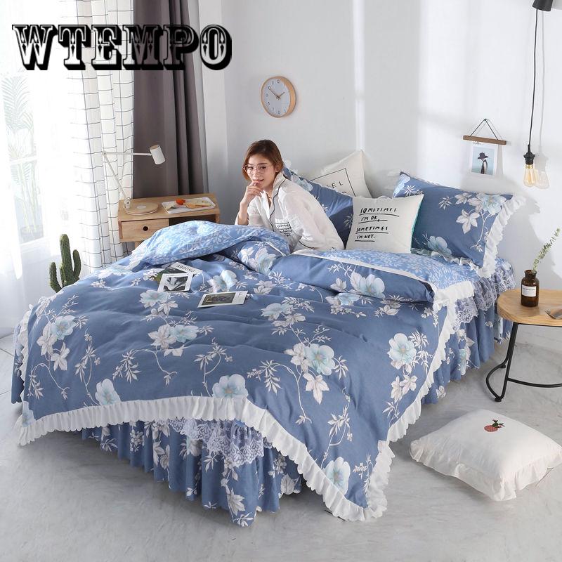 Bedding household items set four sets of comfortable cotton printed quilt bedroom