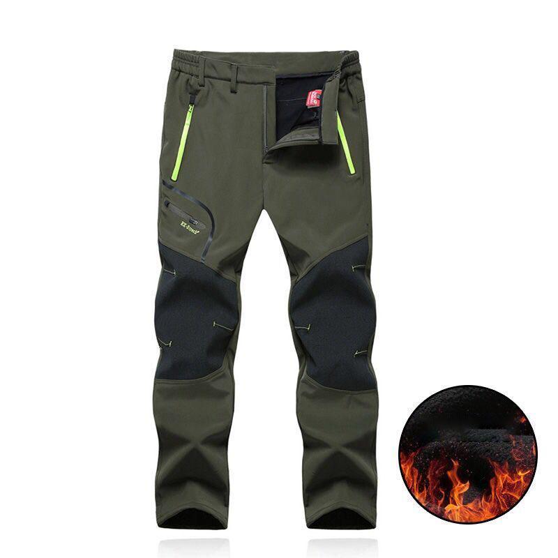 Autumn and Winter Outdoor Assault Pants Large Size Loose Quick-drying Pants Plus Velvet Thick Windproof Waterproof Hiking Pants