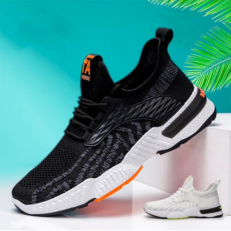 Autumn Flying Knit Couple Shoes Breathable and Comfortable Height-increasing Shoes Trendy Men's and Women's Casual Sports Shoes