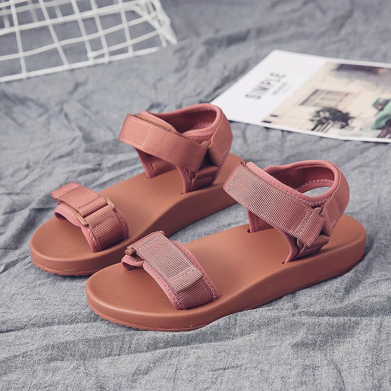 Women's Sandals Korean Female Students Summer Flat Bottom 2020 Harajuku Style Wild Wear Sports Fairy Beach Shoes