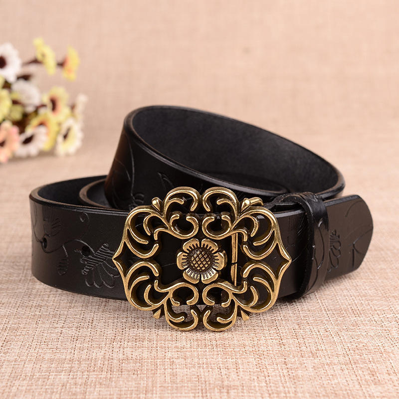 Belts Himanjie Women Fashion Leather Belt Alloy Buckle Waistband Accessories