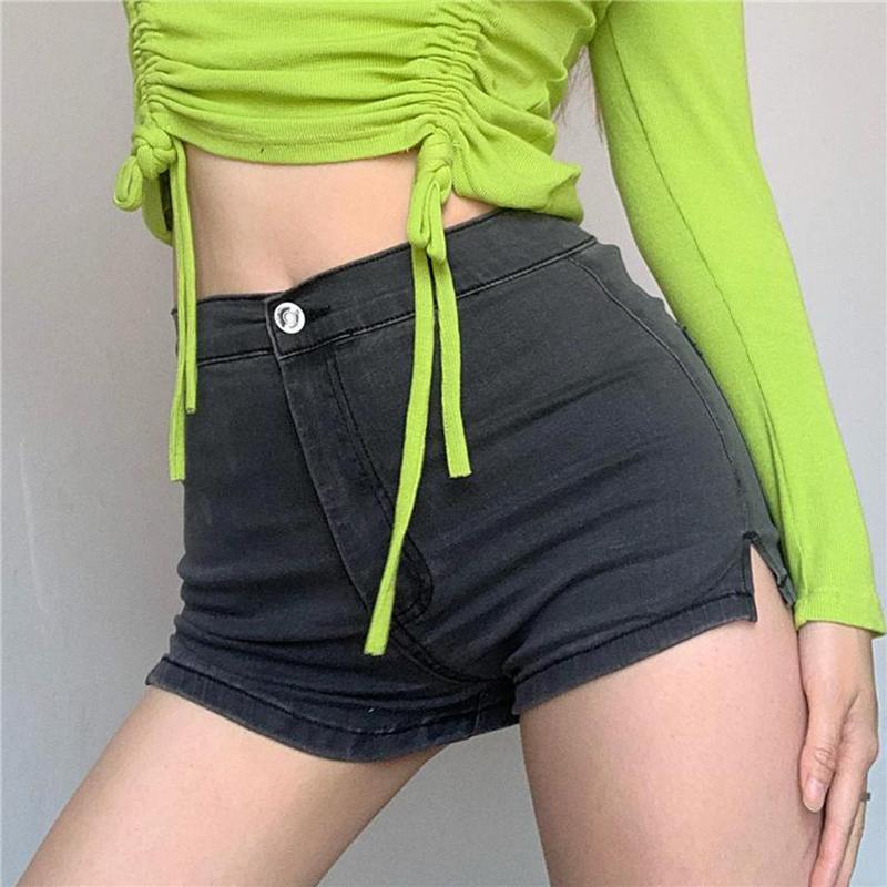 Sexy Tight Denim Shorts Women Loose Spring and Summer Thin Casual Shorts 3colors Black Grey Blue