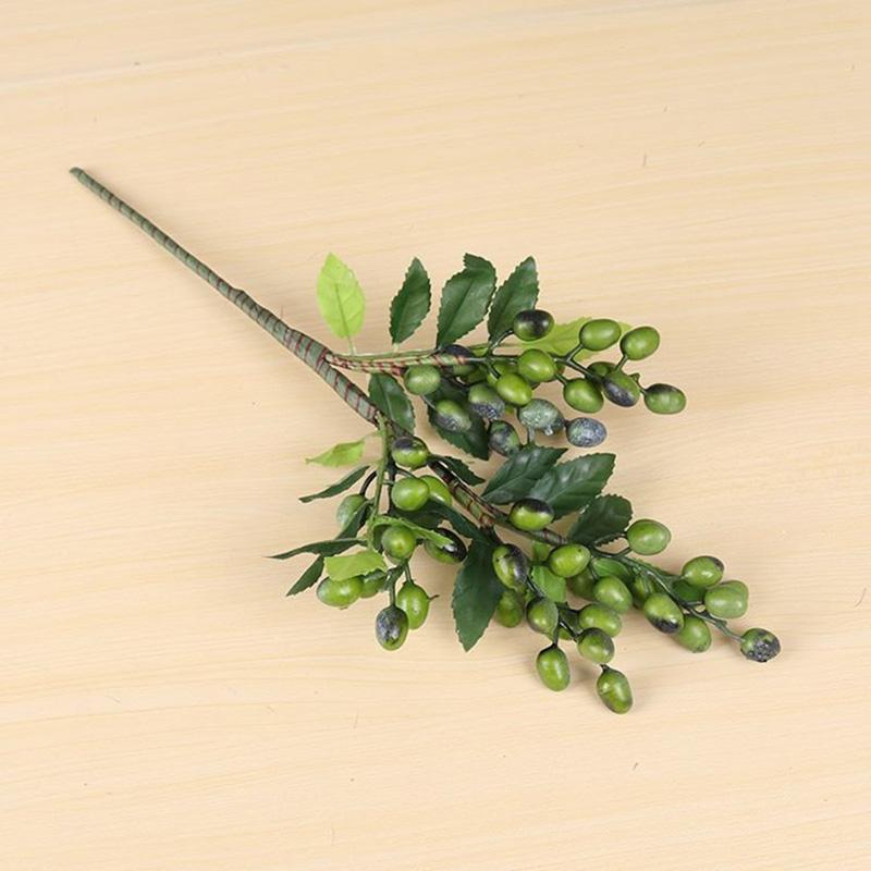 Berry Olive Fruit Bean Branch Christmas Simulation Flower Home Decoration Flower Wall Plant Wall Fake Flower Berry Ornaments