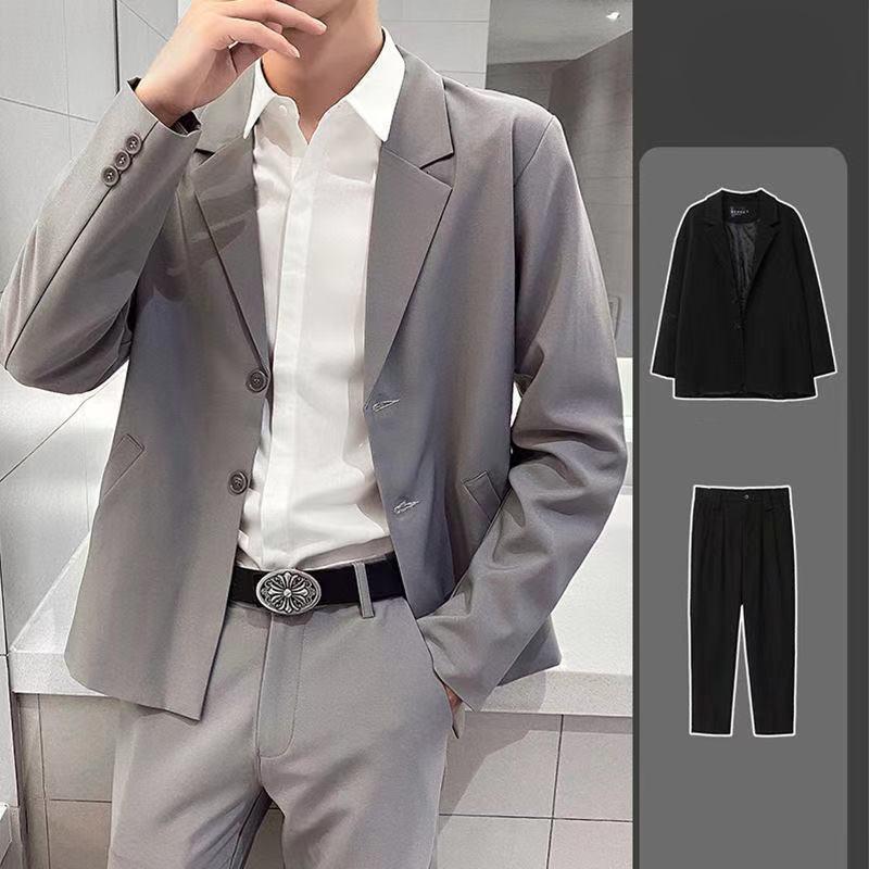 Casual Suit Men's Slim Handsome Men's Small Suit All-match Jacket Suit Trousers Suit