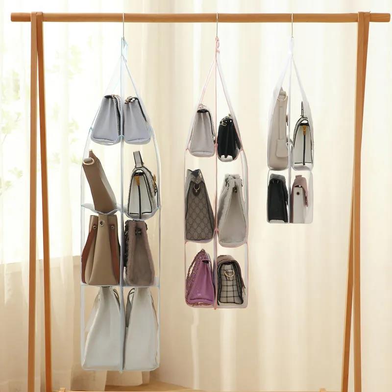 Bag Storage Hanging Bag Women's Bag Finishing Hanging Dust-proof Bag Multifunctional Household Wardrobe Double-sided Storage Bag Underwear Storage Bag