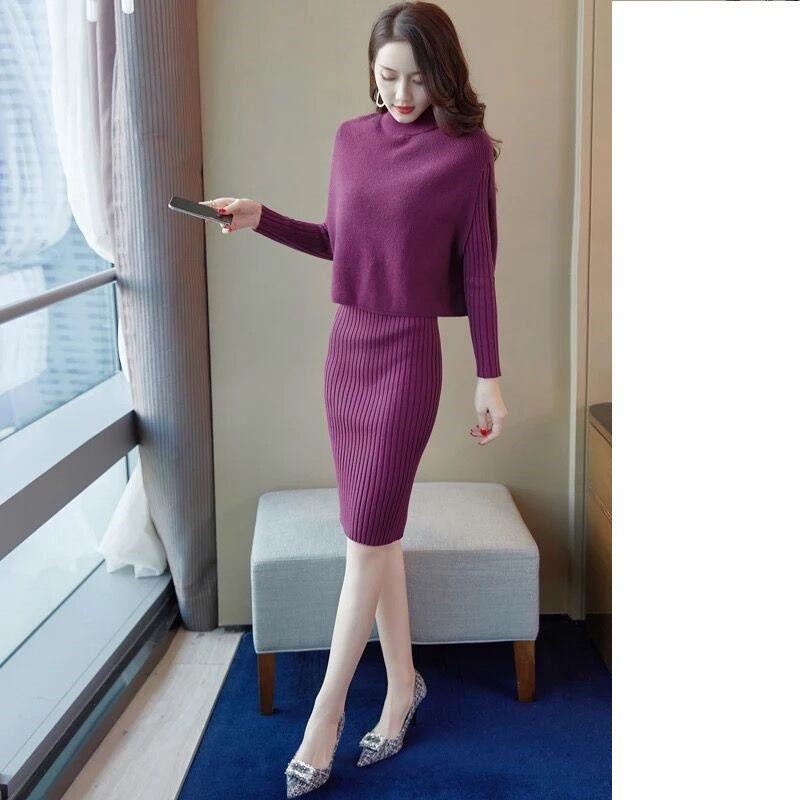 Women Package Hip Knitted Spring Dress Sexy Elegant Slim Bodycon Dress Autumn Long Vestidos Female