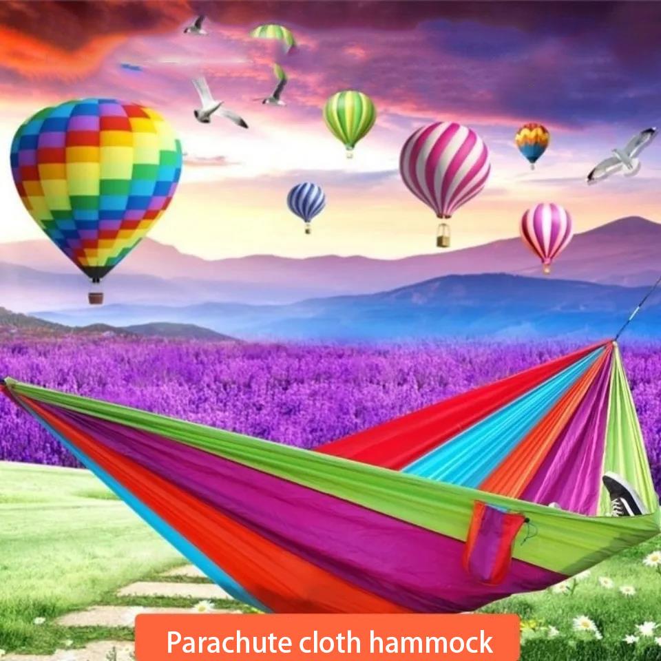 Parachute Cloth Hammock Double Hammock Nylon Hammock Leisure Outdoor Camping Supplies