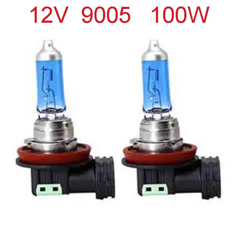 2pcs Car Bulb Headlight Super Bright Polymer Halogen Bulb 12V 55W/100W H1 H3 H4 H7 9005 Xenon Lamp High-light Low Light White Light