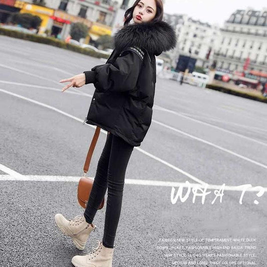 Cotton Jacket Women's Short Section Winter Korean Parker Student Padded Jacket Thick Cotton Casual Simple Coat