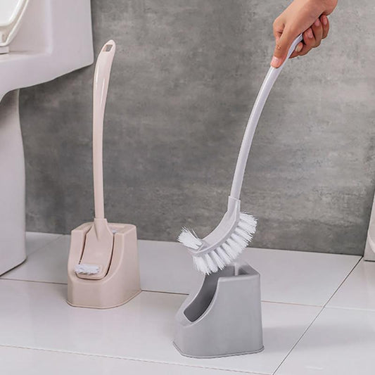 2PS Toilet No Dead Ends Toilet Brush Set Cleaning Brush Long Handle Plastic Toilet Cleaning Toilet Brush