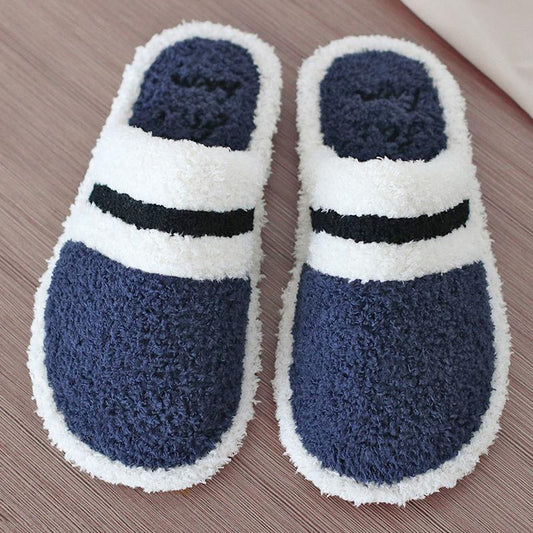 Autumn and Winter Pure Cotton Slippers Indoor Non-slip Soft-soled Shoes Warm Simple and Comfortable Casual Plush Cotton Shoes