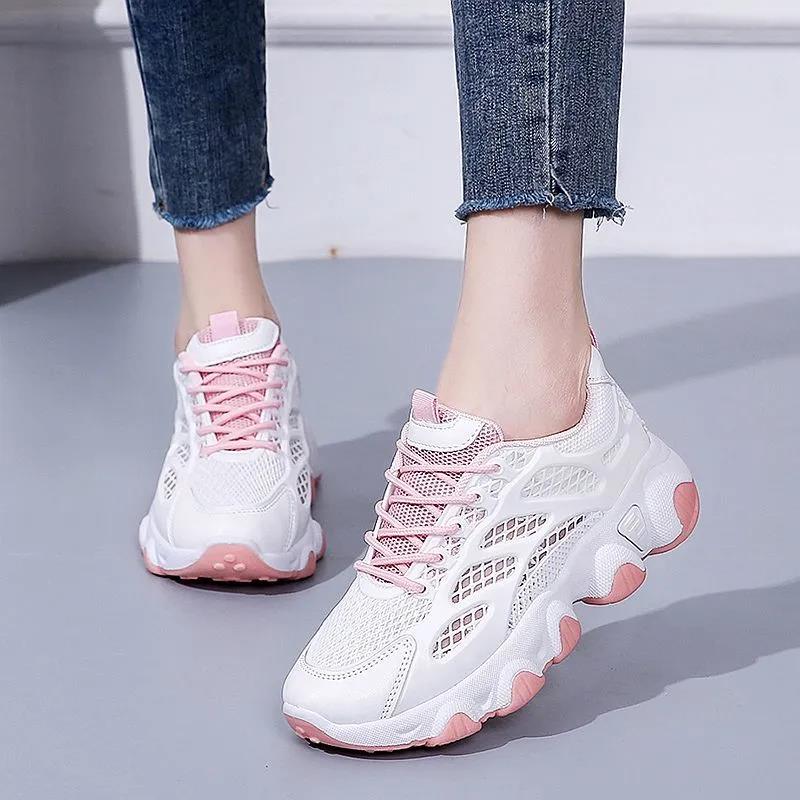 Sneakers Women's Soft Bottom Non-slip Breathable Mesh Shoes Summer All-match Sports Shoes Casual Running Shoes