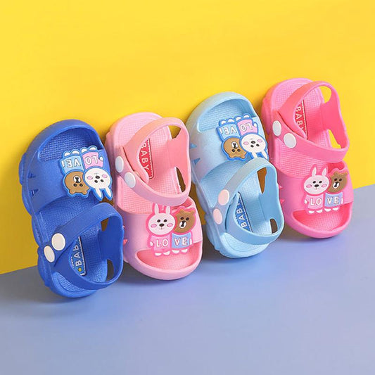 Baby Sandals Summer Boys and Girls Baotou Soft Bottom Non-slip Little Princess Cute Cartoon Toddler Sandals