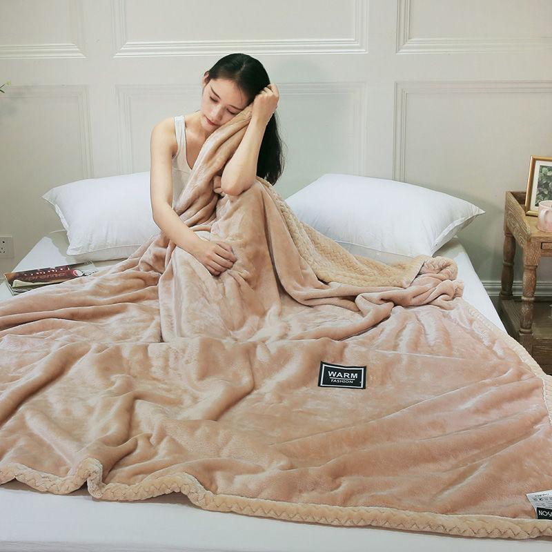 Soft Double-layer Blankets Are Thickened Winter Blankets, Blankets, Sheets, Quilts, Plush, Double-sided Fleece, Coral Flannel Blankets