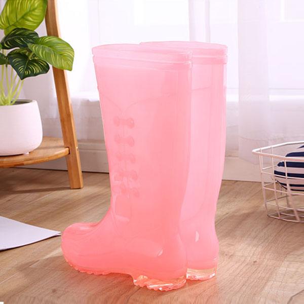 Rain Boots Women's High Tube Thick Bottom Non-slip Waterproof Shoes Women's Fashion Rubber Shoes Work Water Boots