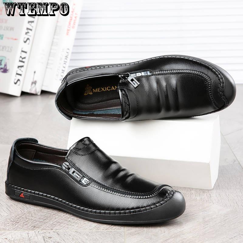 Genuine Leather Men Casual Shoes Luxury Brand Mens Loafers Moccasins Breathable Shoes