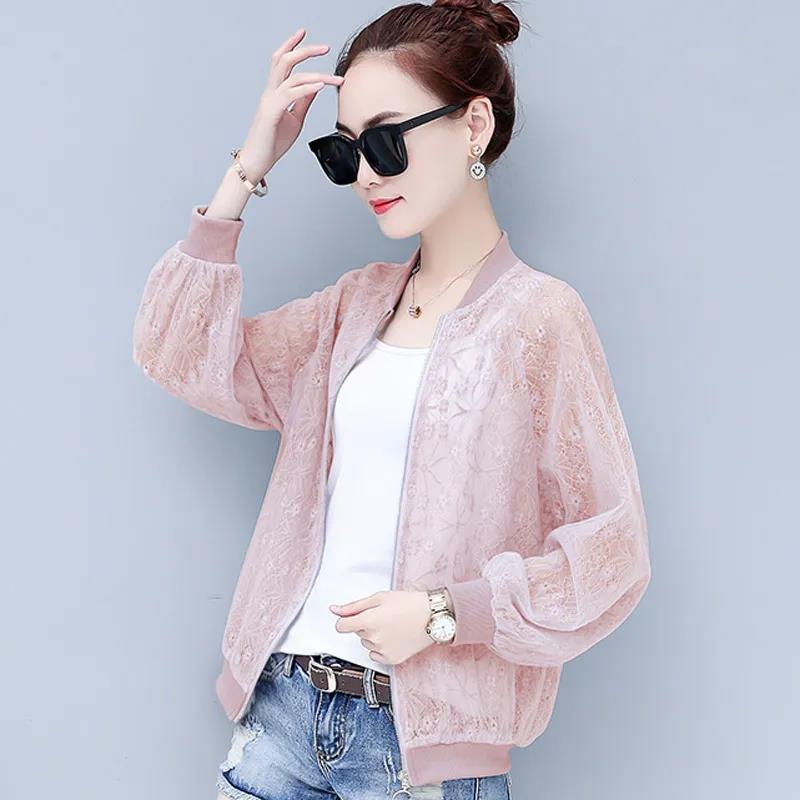 Lace Breathable Sun Protection Clothing Women's Spring and Summer Loose Thin Sun Protection Clothing Short Cardigan Jacket