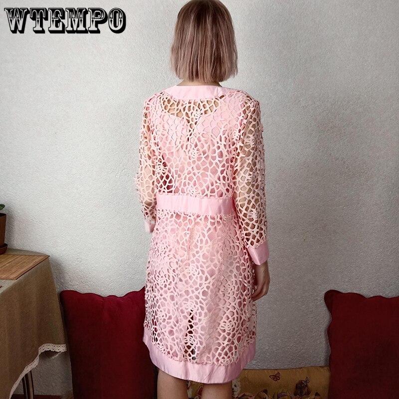 Women Summer Midi Dress Destroyed Hole Hollow Out Cardigan Pink Dresses Two Piece Sexy Sleeveless Plus Size Loose Female Dress