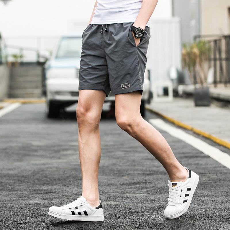 Summer Men's Shorts Straight-tube Breathable Micro-elastic Shorts Casual Loose and Comfortable Sports Five-point Pants