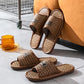 Women's Sandals and Slippers Summer Straw Bamboo and Rattan Couples Home Household Indoor Non-slip Soft Bottom Men's Linen Slippers