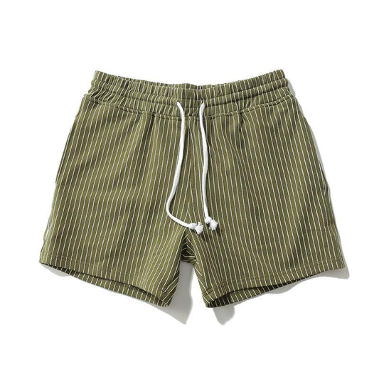 Summer Striped Shorts Youth Men's Trend Three-point Pants Men's Ultra Shorts Pure Cotton Sports Shorts Three-point Pants