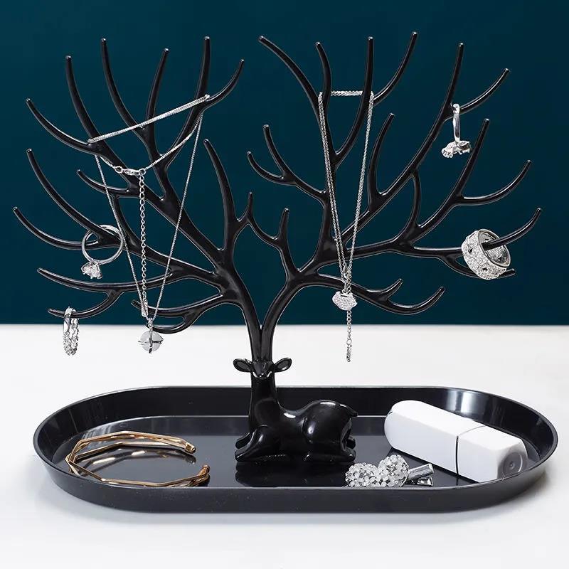 New Style Little Deer Earrings Necklace Ring Pendant Bracelet Jewelry Display Stand Tray Tree Storage Racks Organizer Holder