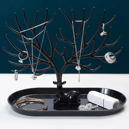 New Style Little Deer Earrings Necklace Ring Pendant Bracelet Jewelry Display Stand Tray Tree Storage Racks Organizer Holder